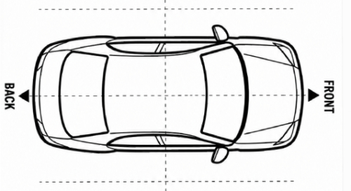 Vehicle top-view schematic